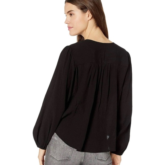 Free People Check On It Faux-Wrap Top in Black - Picture 3 of 5